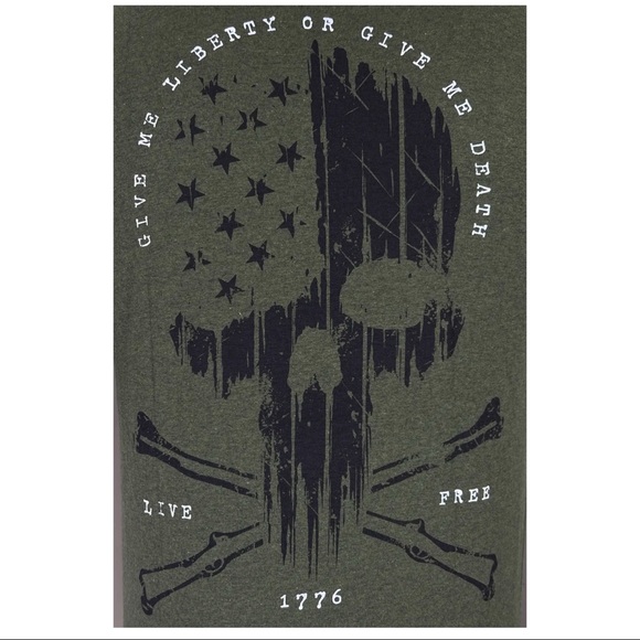 Howitzer Style Men's T-Shirt LIBERTY OR DEATH Military Grunt MFG - Picture 5 of 13